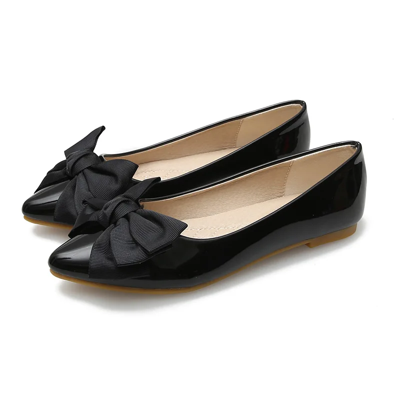 

Туфли-лодочки Comemore женские, балетки на плоской подошве, заостренный носок, офисная обувь для беременных, черные, 34 42 43