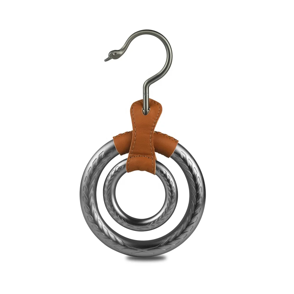 

Luxury silver color metal circle scarf display hanger wholesale