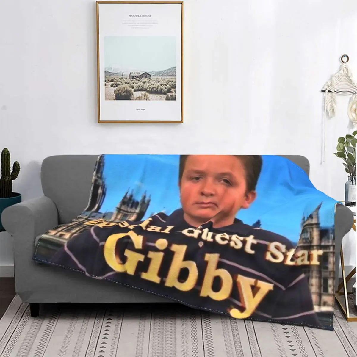

Одеяло в стиле знаменитостей Gibby icжемчужное, дышащее мягкое Фланелевое покрывало для дивана, офиса, спальни с 3D принтом