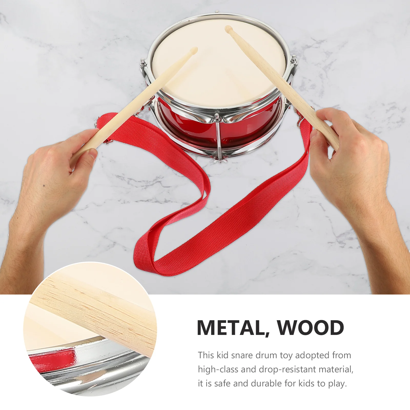 Барабанная установка Малый барабан Детские игрушки развивающие деревянные