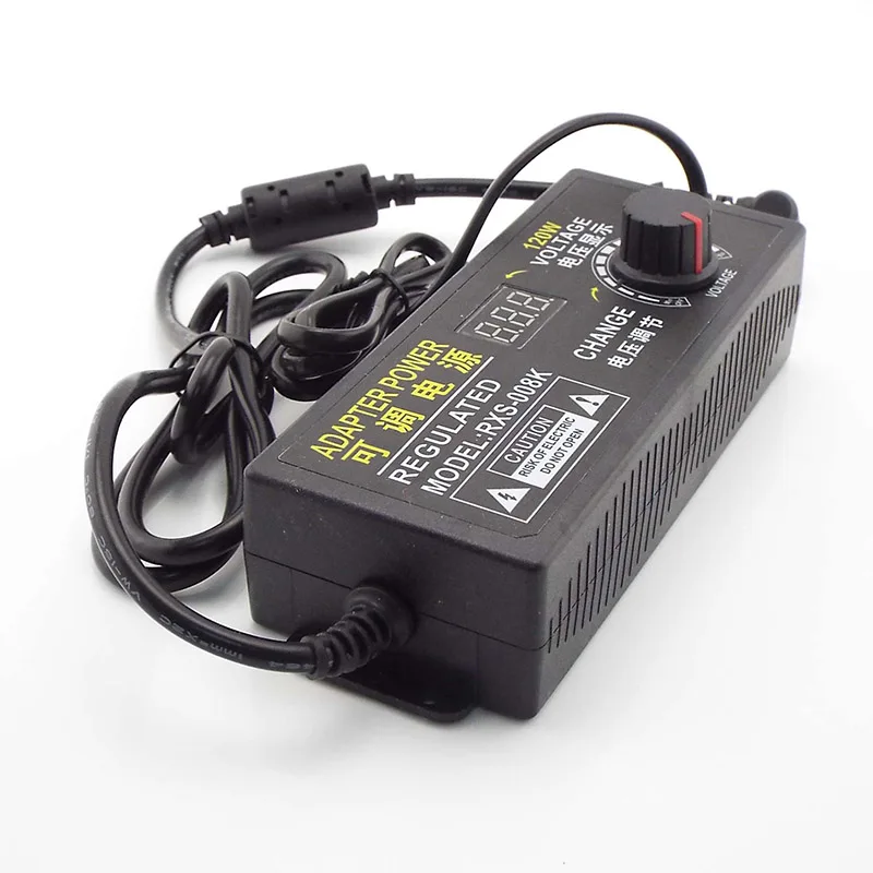 Источник питания переменного тока в постоянный ток Регулируемый адаптер экран