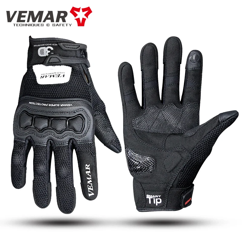 

Breathable Four Seasons VEMAR VE-178 Motorcycle Gloves Sports Accesorios Para Moto Bike Guantes Motociclista Full Finger