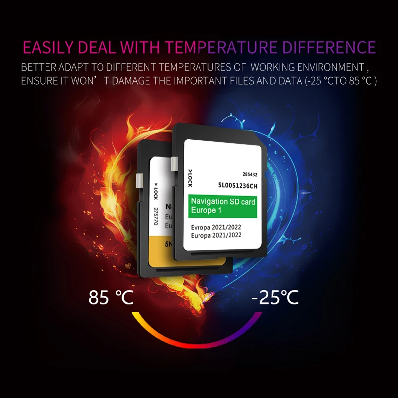 Kup Dla SKODA Amundsen 2 SAT NAV Karta SD 32GB Europa UK 2021/2022 5L0051236CH Mapy Nawigacyjne