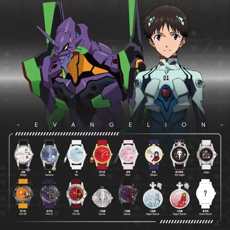 Фото Оригинальные часы BANDAI NEON GENESIS EVANGELION из серии Time Completion Plan, коллекционная модель персонажа аниме, игрушка, подарок (слепая коробка) №2