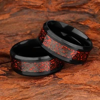 316 stainless steel ring fashion simple dragon pattern red cold high quality punk men boyfriend creative jewelry gift wholesale