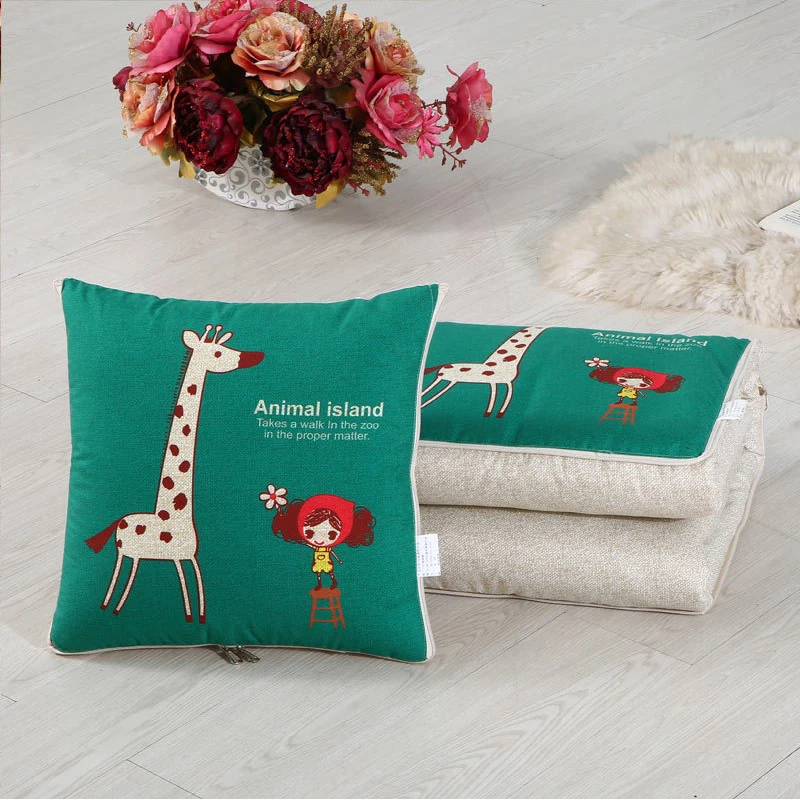 

Travel Portable Cushions Can Be Blanket Dual-use Car Cushion Pillow Air Conditioning Quilts Sofa Cushions Quilt Office Napping