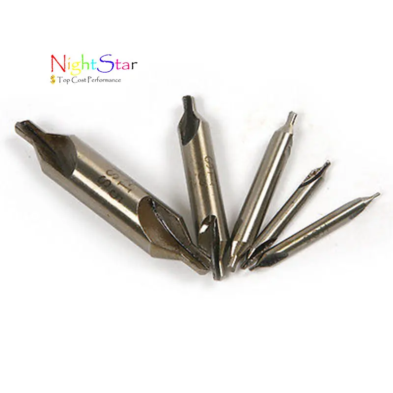 

5PCS Center Drill Bit Roary Dremel Tools 5/3.15/2.5/1.5/1mm Body Diameter Center Drilling Tool Cost-effective