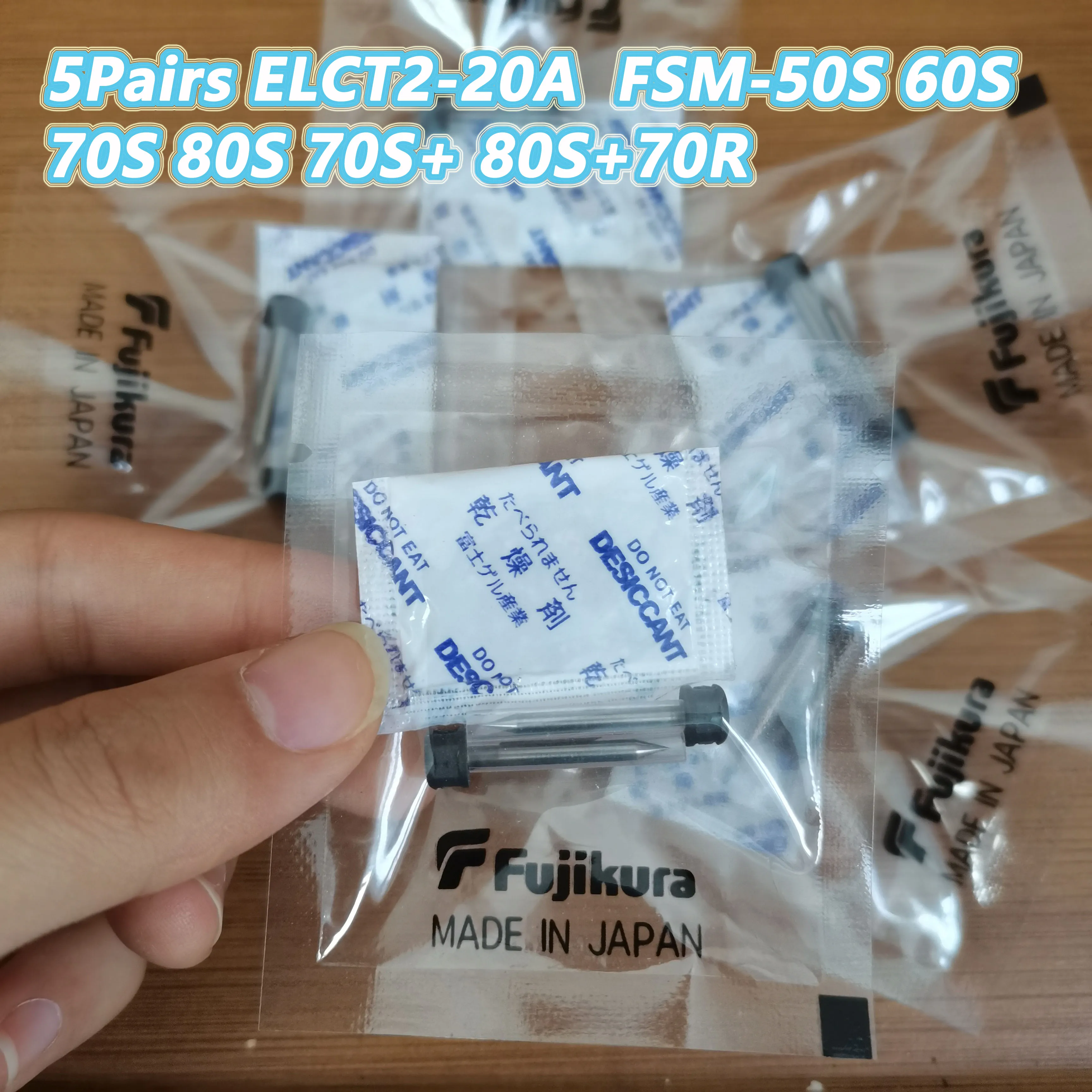 5Pairs ELCT2-20A Electrode Rod FSM-50S 60S 70S 80S 70S+ 80S+70R Fiber Fusion Splicer Welding Electrodes Rod Made in Japan