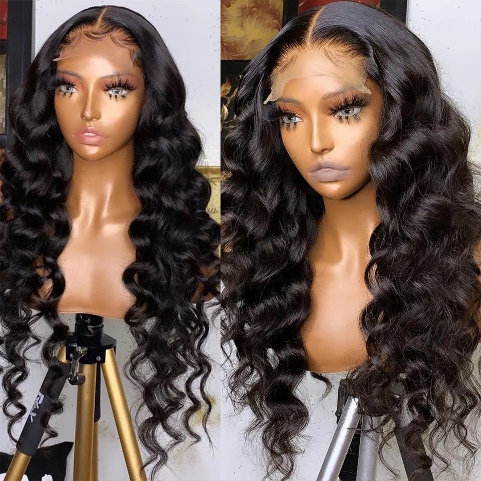 

32 Inch 13x4 Loose Deep Lace Front Human Hair Wig 150 180 High Density Remy Brazilian Hair 4x4 Lace Closure Wig for Women