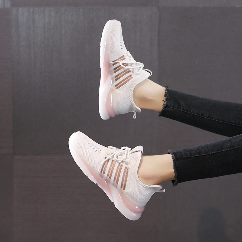 

Basket Femme Casual Shoes for Women Light Soft Bottom Thick Bottom Breathable Sports Walking Footwear Low Top Help Flat Shoes