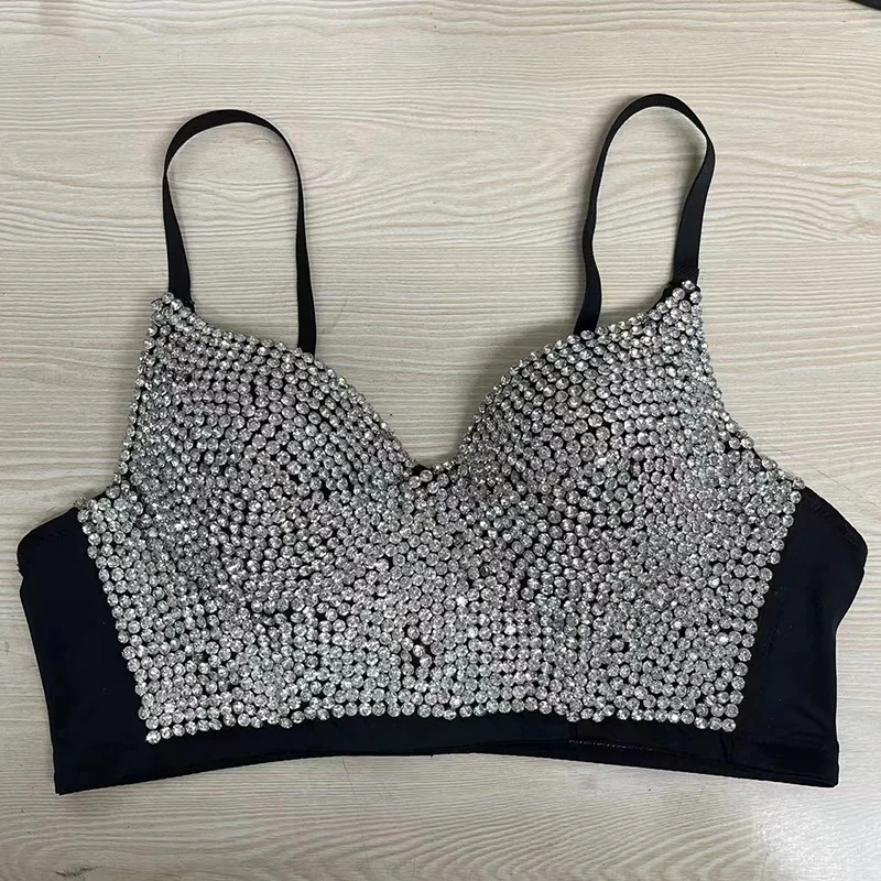 

2023 Spring Summer Women's New Beaded Tank Tops Summer y2k clothes Spice Girls Studded Camisole Sexy Tank Tops 24H Shipping Top