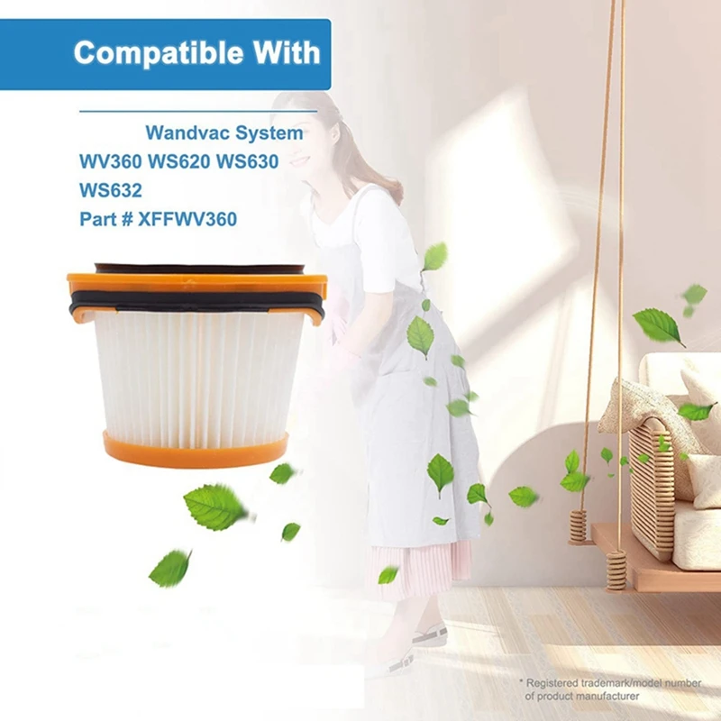 6 шт. сменные фильтры для беспроводного пылесоса Shark Wandvac System WV360 WS620 WS630 WS632 по