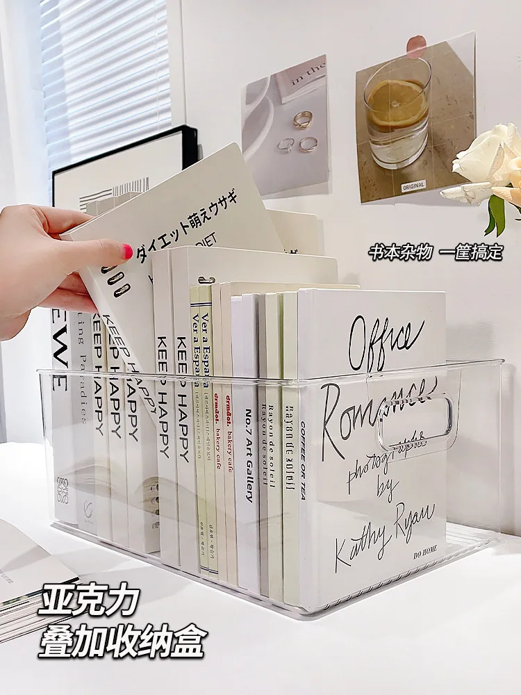 

Акриловая прозрачная книжная полка, книжная полка, рабочий стол, книжная полка большой емкости, коробка для хранения книг, стол для студенческого общежития