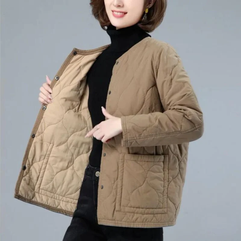 

Пальто женское однотонное с хлопковой подкладкой, Повседневная Дамская зимняя куртка, шикарное свободное плотное тонкое пальто на пуговиц...