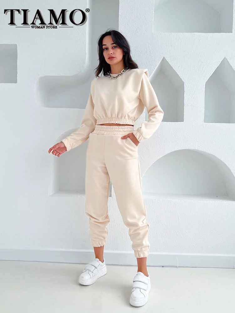 

Спортивные Повседневные Леггинсы Bella Philosophy, свитер с круглым вырезом и длинными рукавами, с высокой талией, осень, 2019