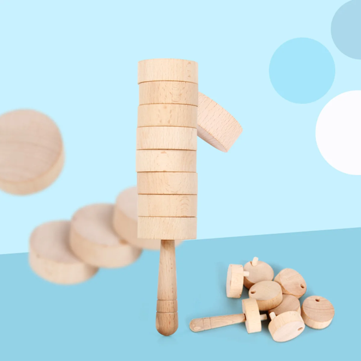 

Деревянная балансировочная головоломка-конструктор, Детская развивающая игрушка для детей, малышей, деревянный цвет