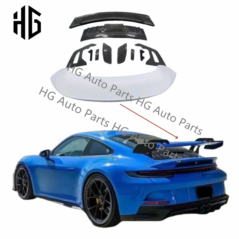Углеродное хвостовое крыло в стиле GT3 для Porsche 911 992 Carrera 2019-2023 GT-3 задние спойлеры на