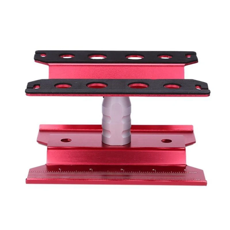 

HOT-3X Metal RC Car Workstation Work Stand Repair 360 Degree Rotation For 1/8 1/10 1/12 1/16 Scale Models,Red