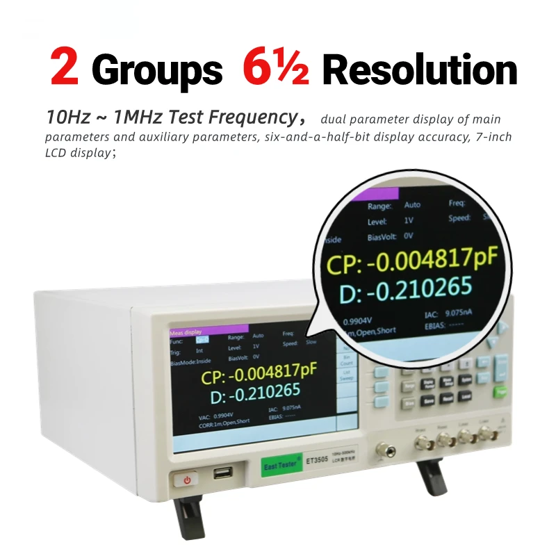 Цифровой мост LCR ET3500 серия 100 кГц-1 МГц настольный тестер измеритель емкости