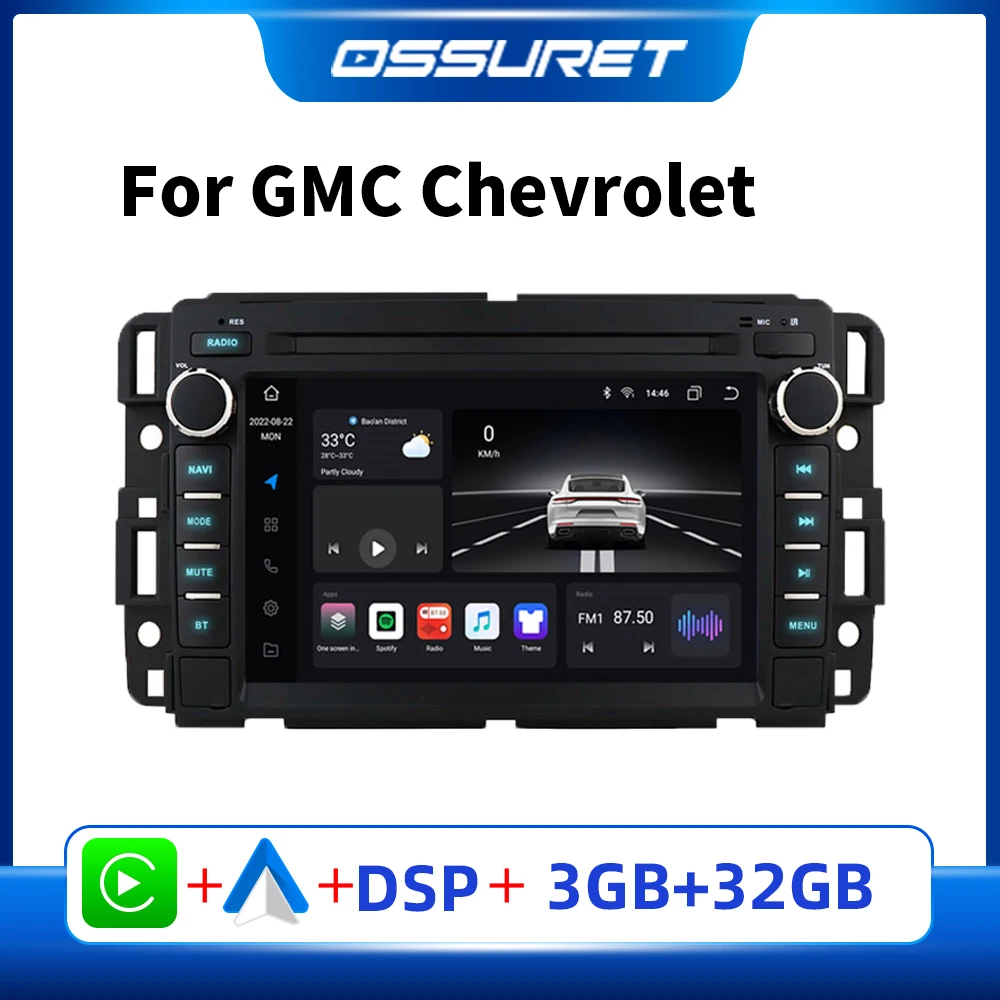 Автомагнитола Android для Chevrolet Silverado GMC Sierra Impala, мультимедийная стерео-система с GPS, для Chevrolet Silverado, алавина, экспресс, Юкон, алая, савана