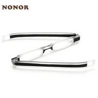 nonor 360 degree rotation folding reading glasses portable eyeglasses mini reading glasses presbyopia hyperopia glasses for men