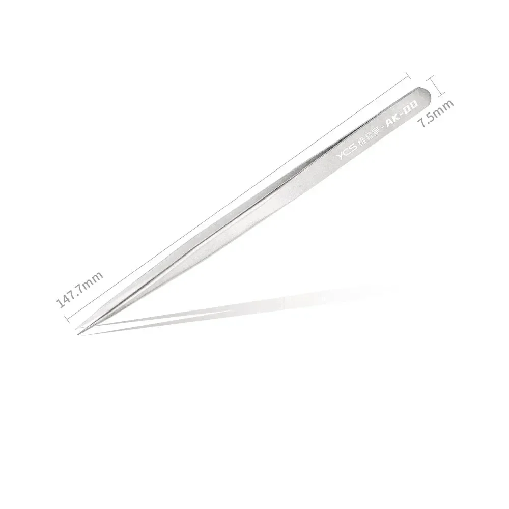 

YCS AK-00 Высокоточный ультраконечный пинцет для печатной платы мобильного телефона, материнская плата, микросхема, летающий провод, ручной инструмент для ремонта «сделай сам»