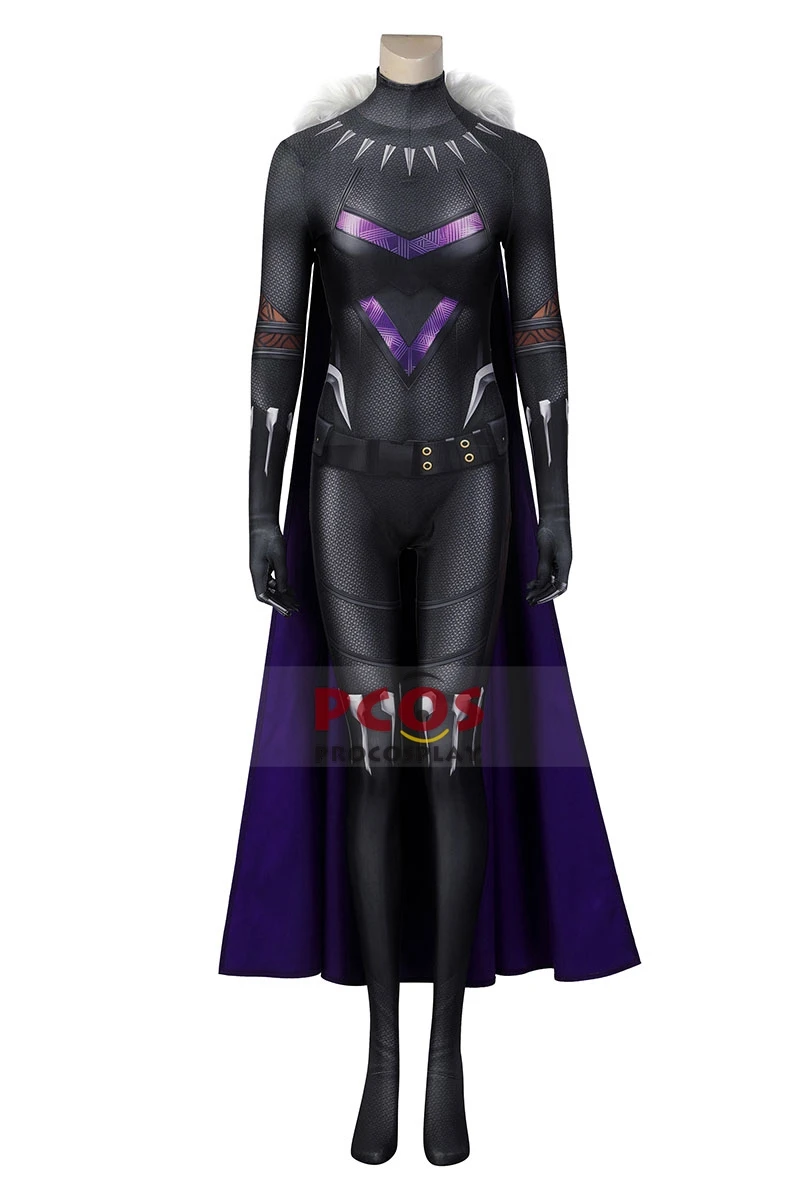 

Shuri Cosplay Costume Women Panther Shuri Cos Jumpsuit Bodysuit Cloak Set Outfit C03018