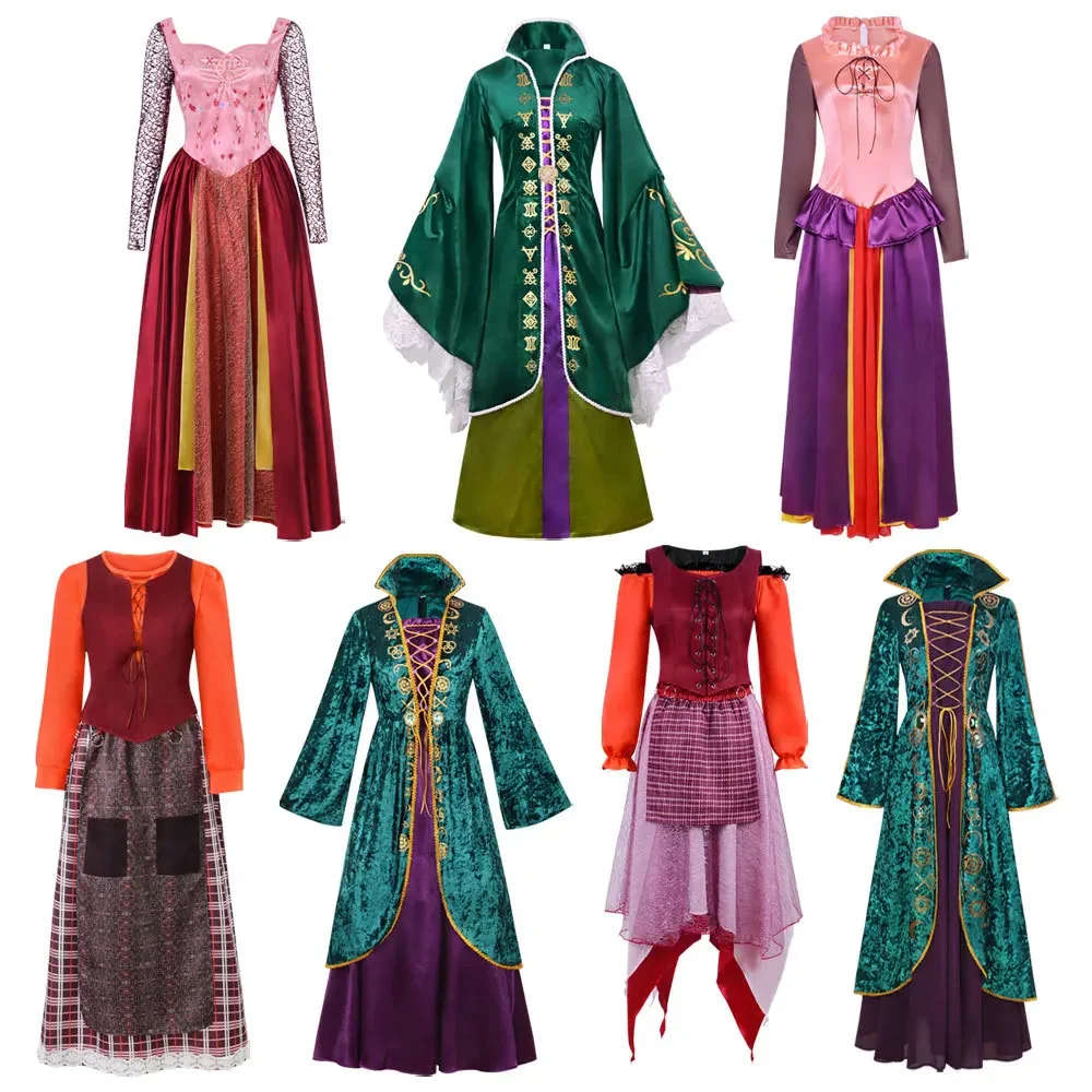 Костюм для косплея Winifred/Мэри/Сара Сандерсон на Хэллоуин взрослых женщин Костюмы