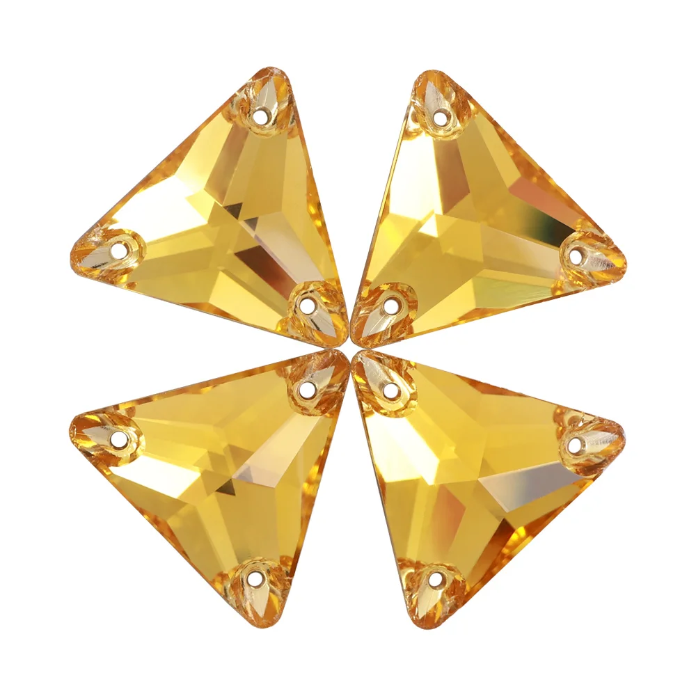Фото Стразы QIIY Trilliant Top Quality Glass Moonlight Crystal AB для пришивания, плоские, для одежды, сумок и белья №5
