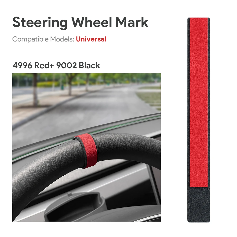 Верхний итальянский замшевый автомобильный маркер рулевого колеса для Tesla