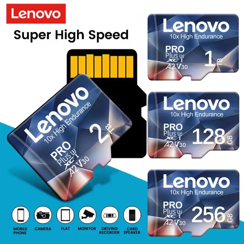 Карта памяти Lenovo 2 ТБ SD 1 512 ГБ 256 A2 U3 Micro TF SD-карта 128 64
