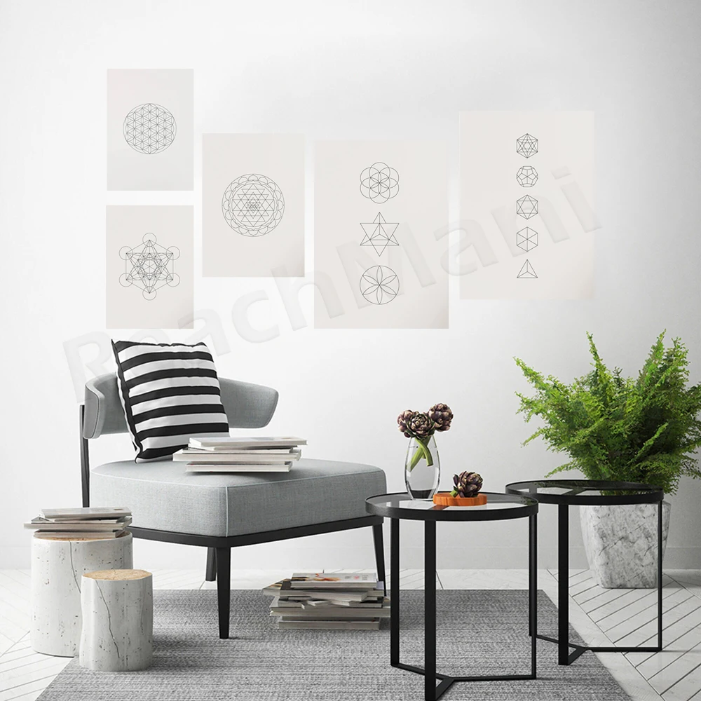 Принт кубиков Metatron принт Меркаба семена жизни священное геометрическое