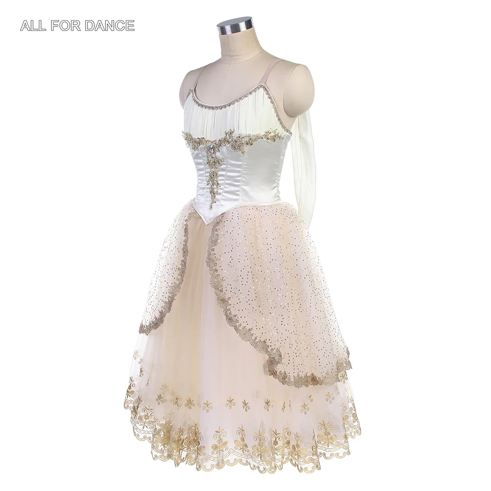 B24035 Романтические длинные профессиональные балетные пачки цвета слоновой кости