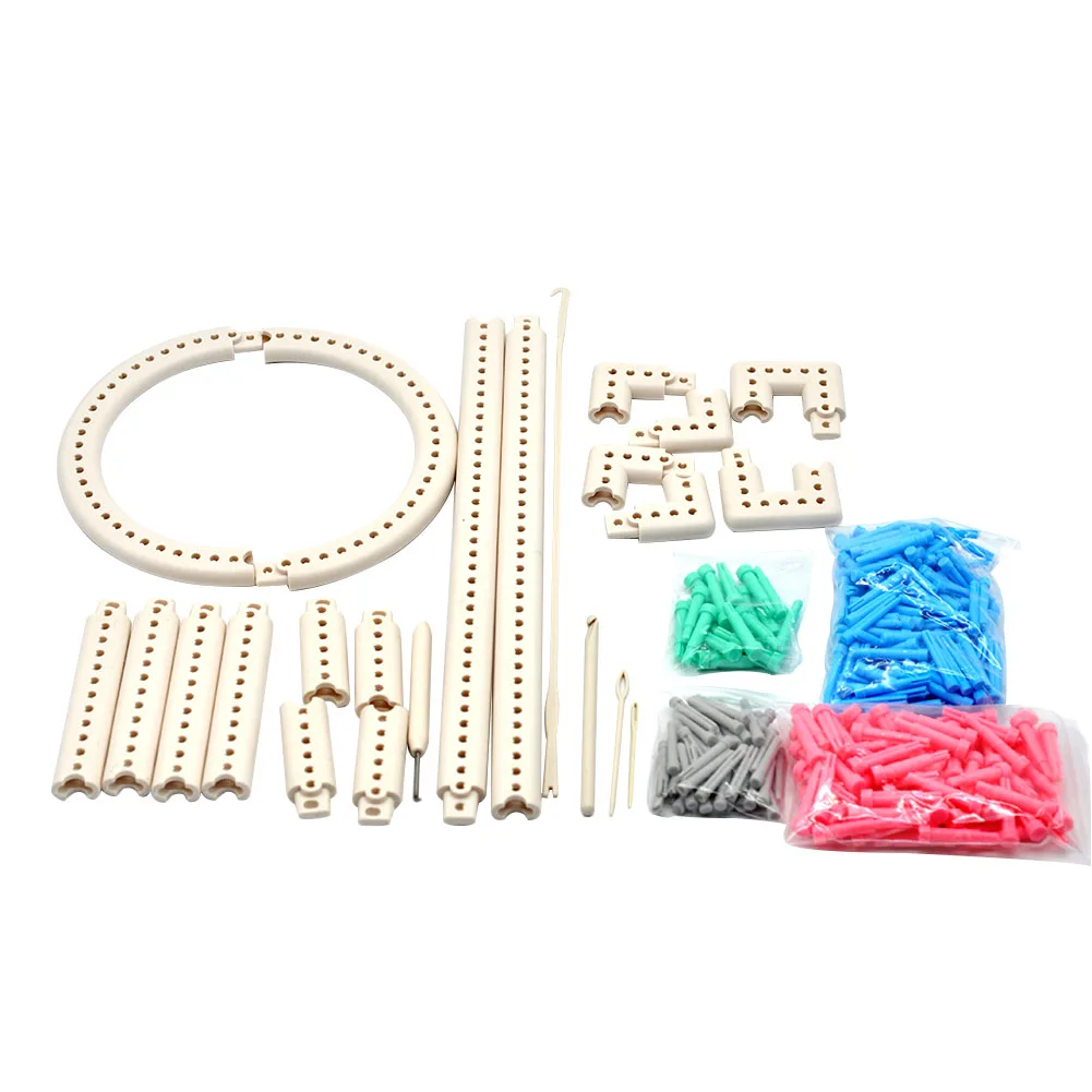 

Scarf Craft Yarn Knit Weave Loom Kit Home Crochet Portable Accessories Knitting Board Multifunction Adjustable DIY Tool ABS