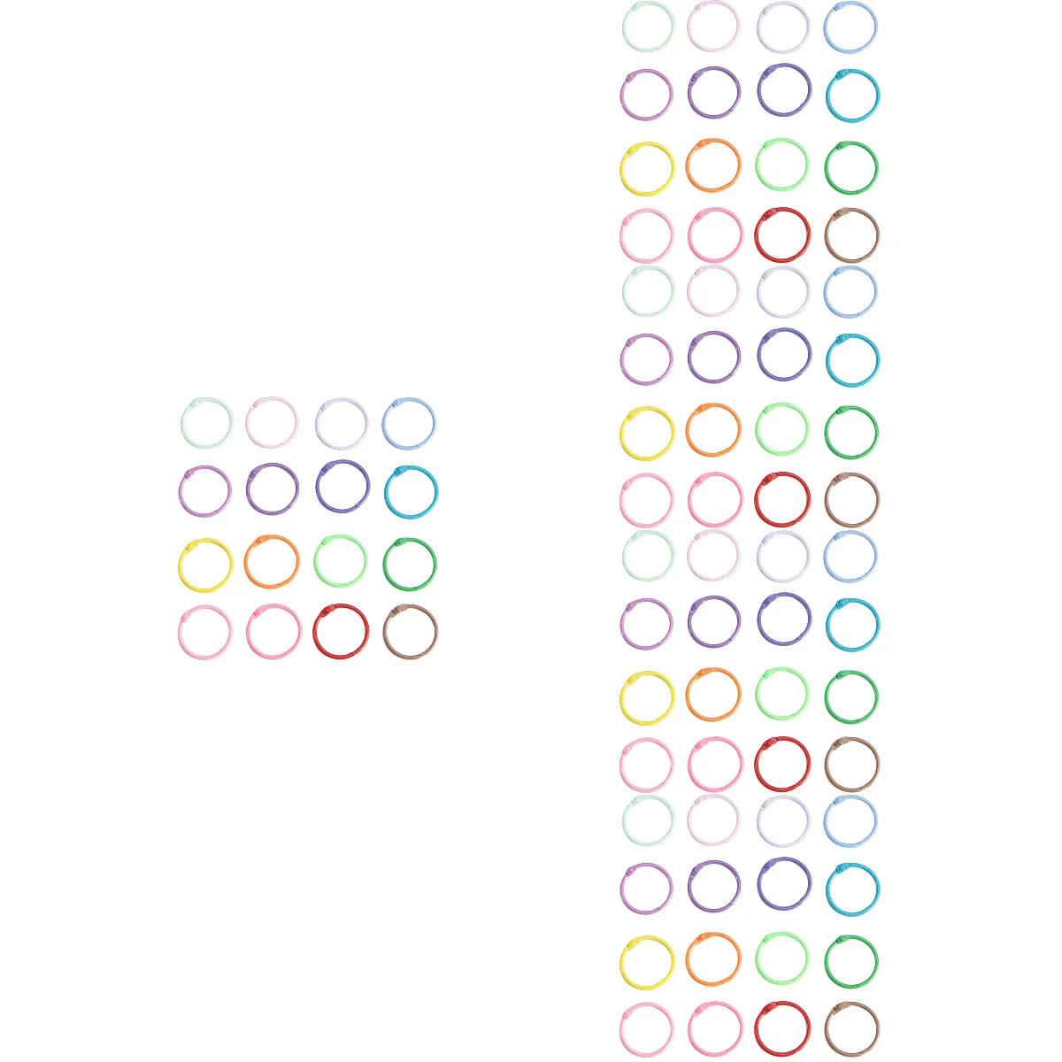 

250 Compact Reusable Daily Use Multi-function Compact Binder Ring Key Ring Binder Ring Book Ring for Cards Daily Book Home