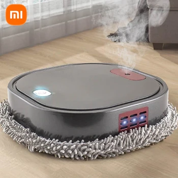 Xiaomi Pembersih Vakum Robot Sapu Tangan Pintar dan Pel Peralatan Rumah Robot Isi Ulang Kering dan Basah dengan Semprotan Pelembab 1