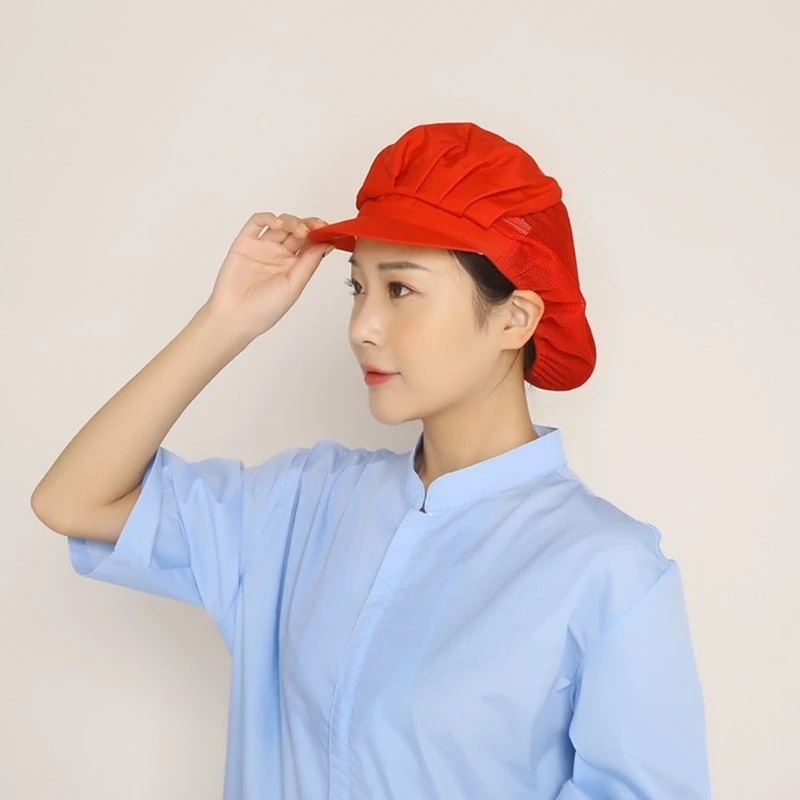 

Men Women Mesh Dust Proof Workshop Workers Chefs Restaurants Working Hat