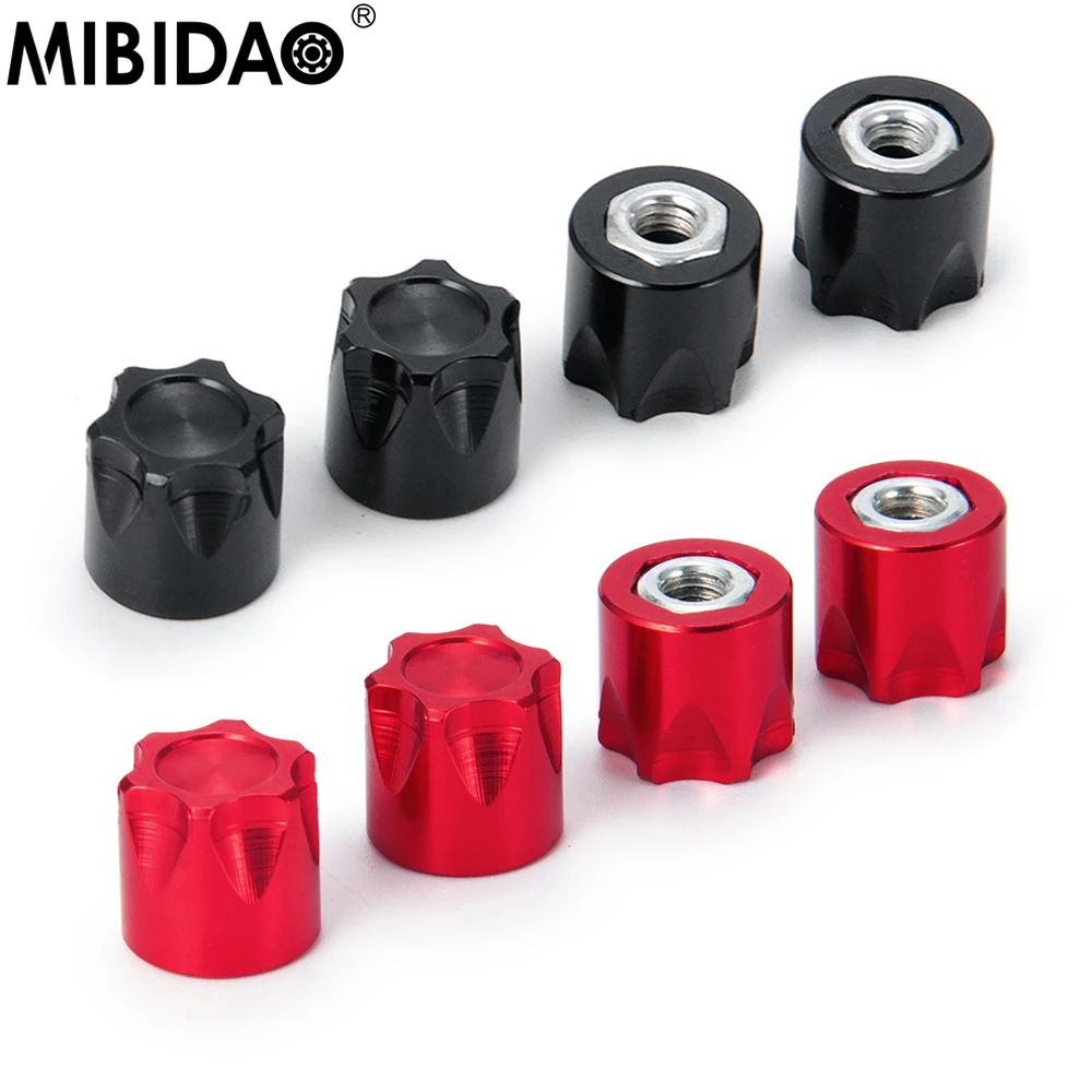 

MIBIDAO 4 шт. алюминиевая удлиненная гайка для обода колеса M4 Центральная Крышка для 1/10 осевой SCX10 90046 D90 TRX4 радиоуправляемая гусеничная машина
