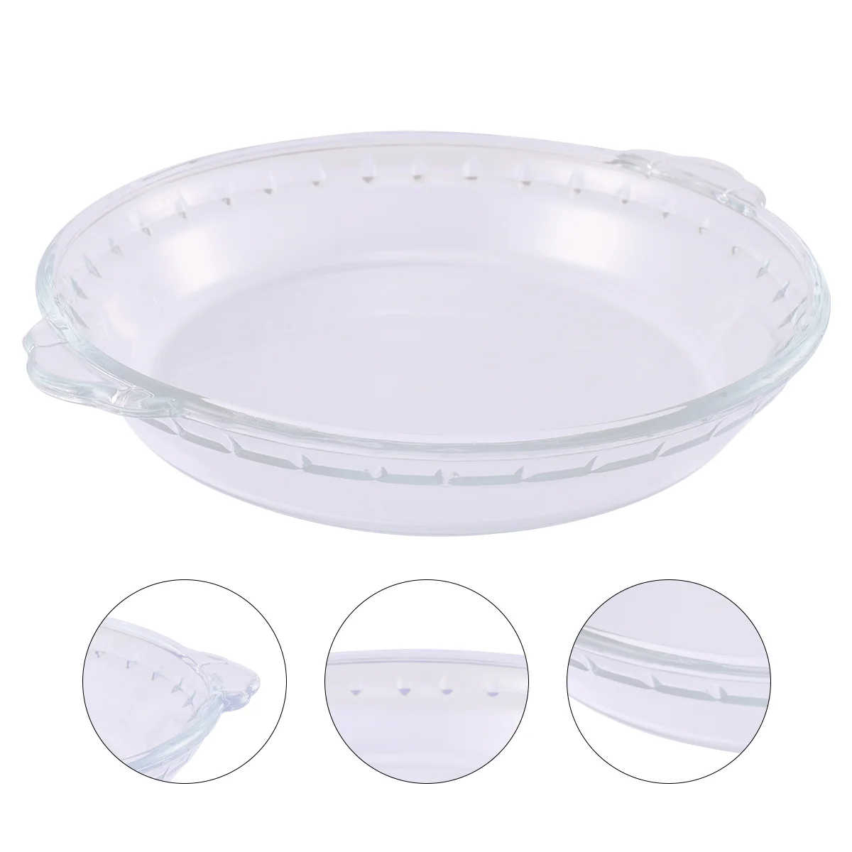 

Pie Plate Dish Baking Pan Plates Microwave Pans Serving Tray Clear Casserole Salad Deep Dinner Inch Bakeware Desert Pizza Stick