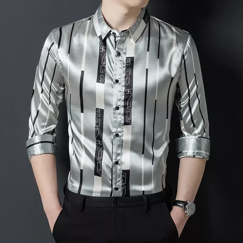 

Loose Tops Long Sleeve Tee Shirt Spring Autumn Summer Casual Handsome Men Shirt 2022 New Men's Casual Blouse Cotton Linen Shirt