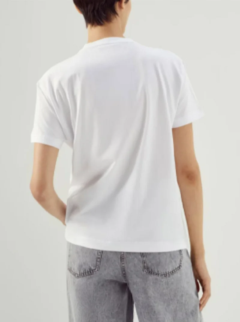 

Women T-Shirt Sequin Embroidery Loose Fit Tees Casual