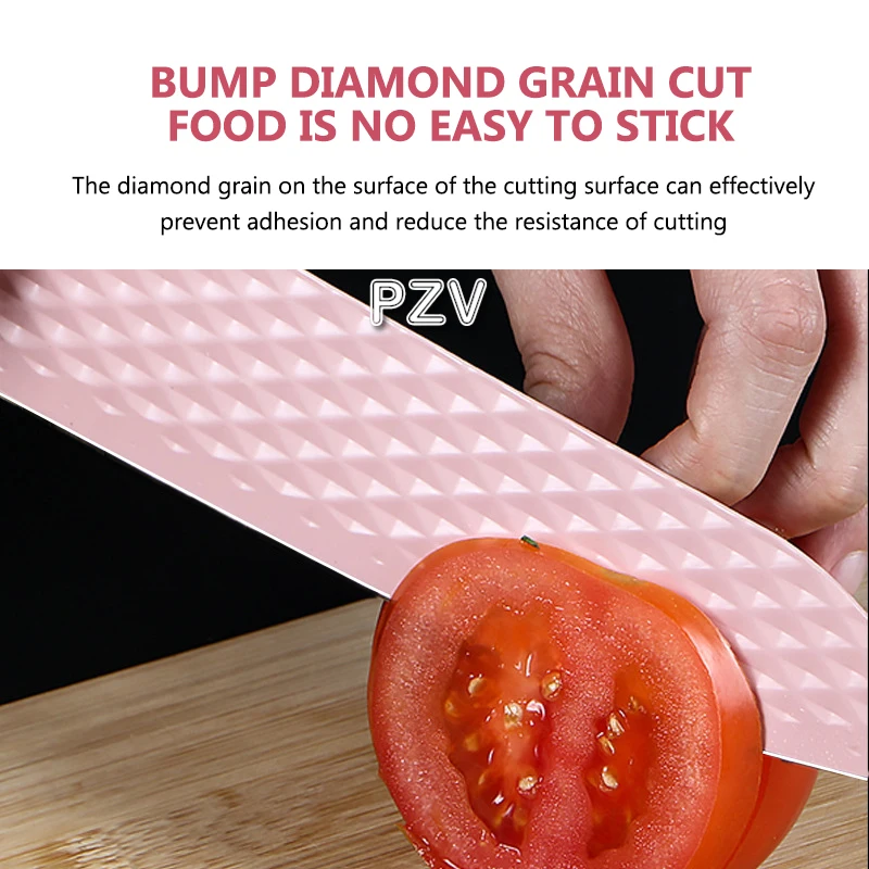 Набор кухонных ножей Sowoll из нержавеющей стали 6 шт. острые розовые лезвия нож с