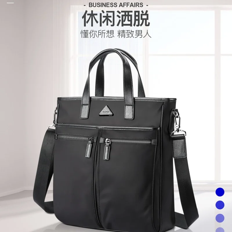 Business handbag man's large-capacity nylon one-shoulder messenger bag simple computer briefcase pasta executiva masculina bolsa