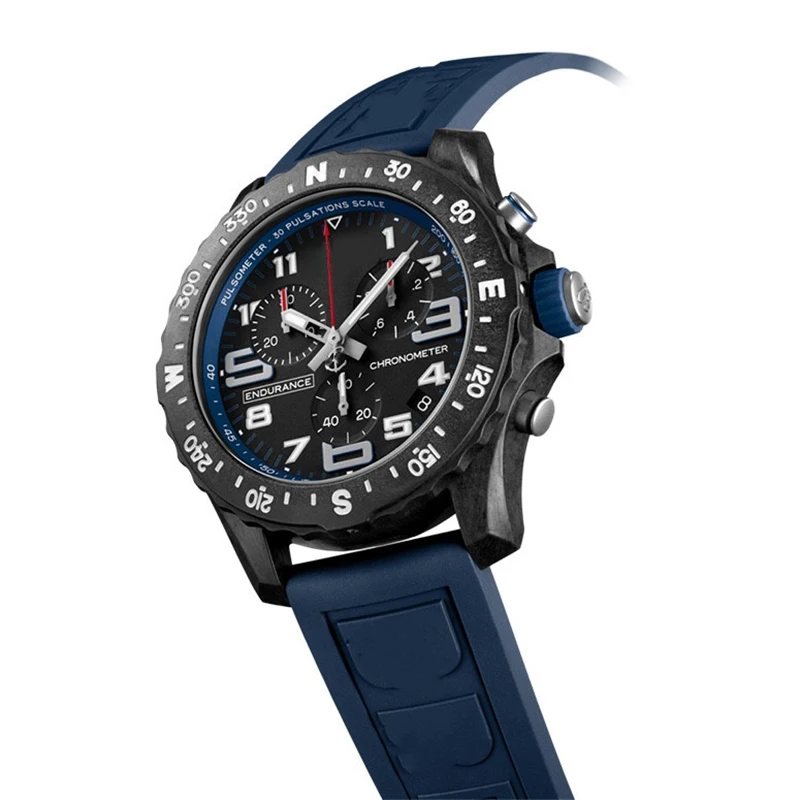 

Часы наручные мужские кварцевые Многофункциональные, с календарем и силиконовым ремешком