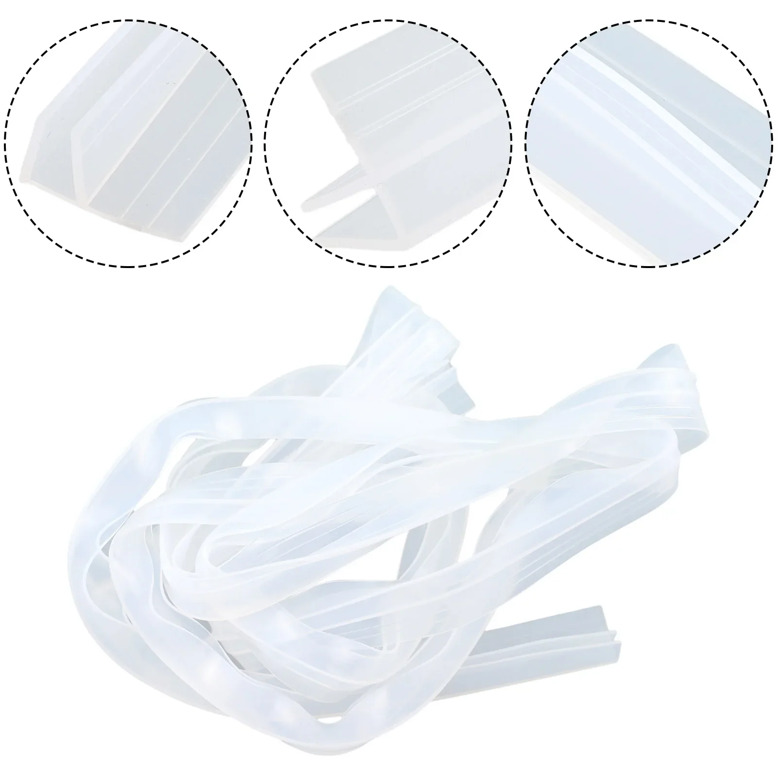 1 шт. F-образная уплотнительная лента 2 м FShape для ванны и душа дверная стекла 6 мм