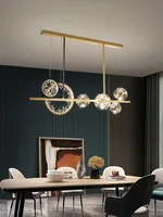 Modern Luxury Crystal Pendant Lamps For Living Room Dining Tables Restaurant Indoor Lighting Island Light Glass Shade Iluminaria