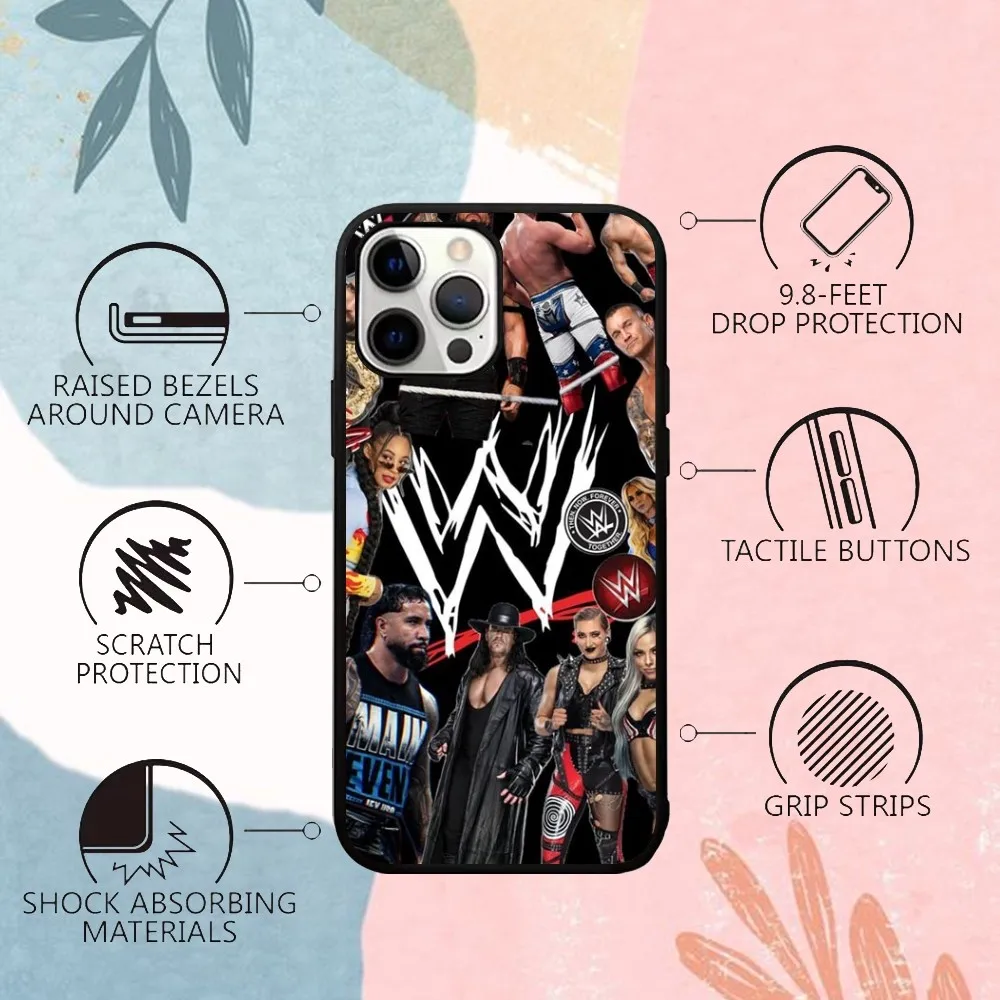 Чехол WWE S-Shield для телефона IPhone 15 14 13 Pro Max 11 12 Mini Alex зеркальный чехол беспроводной