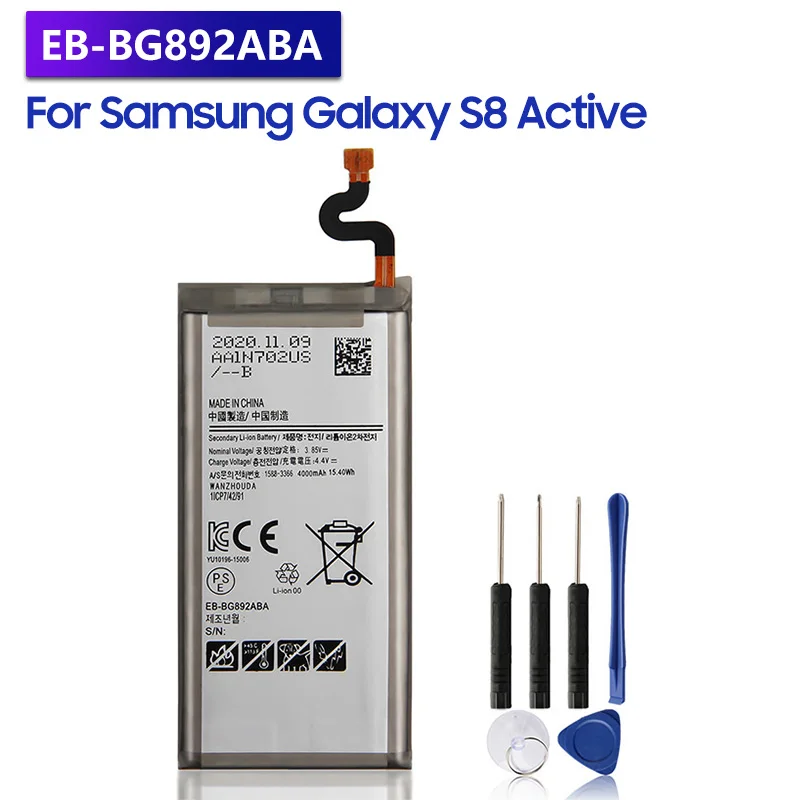 Replacement Battery EB-BG892ABA For Samsung Galaxy S8 Active Rechargeable Phone battery 4000mAh