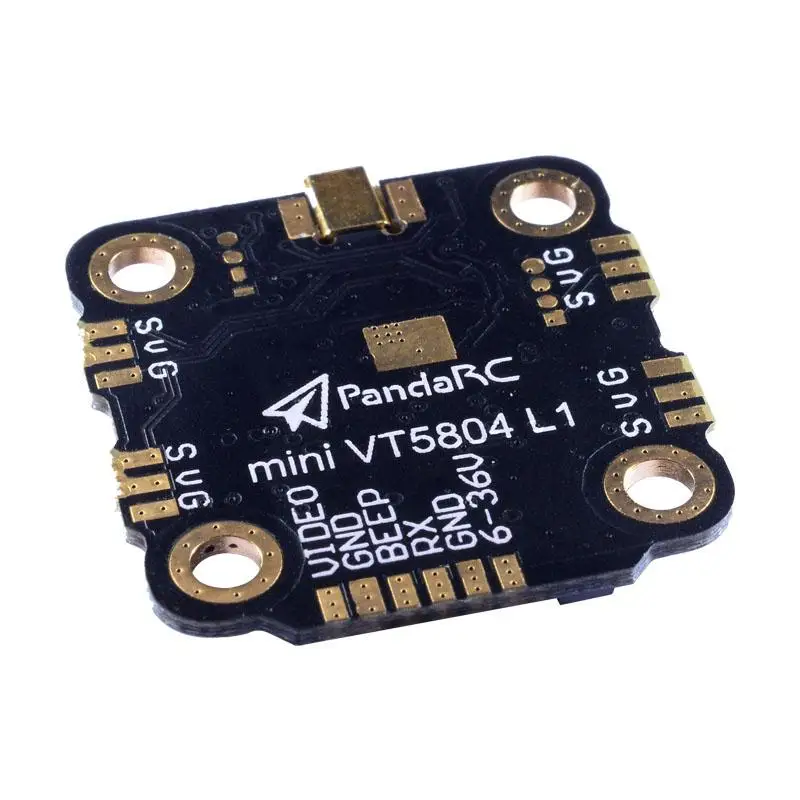 

20x20mm PandaRC MINI VT5804 L1 PitMode 600mW Switchable 5.8G 40CH Raceband 2-6S VTX With 4PCS LED Board for FPV Racing Freestyle