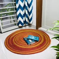 rug jute hume hand braided round area rug handmade rug for home decor carpets for living room